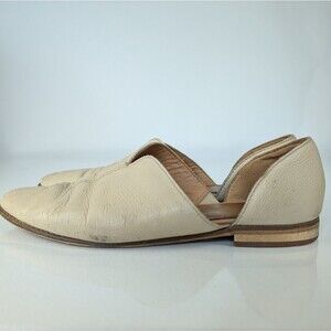 Frye & Co. Cream Leather Pointed Toe Flats – Women’s 9M